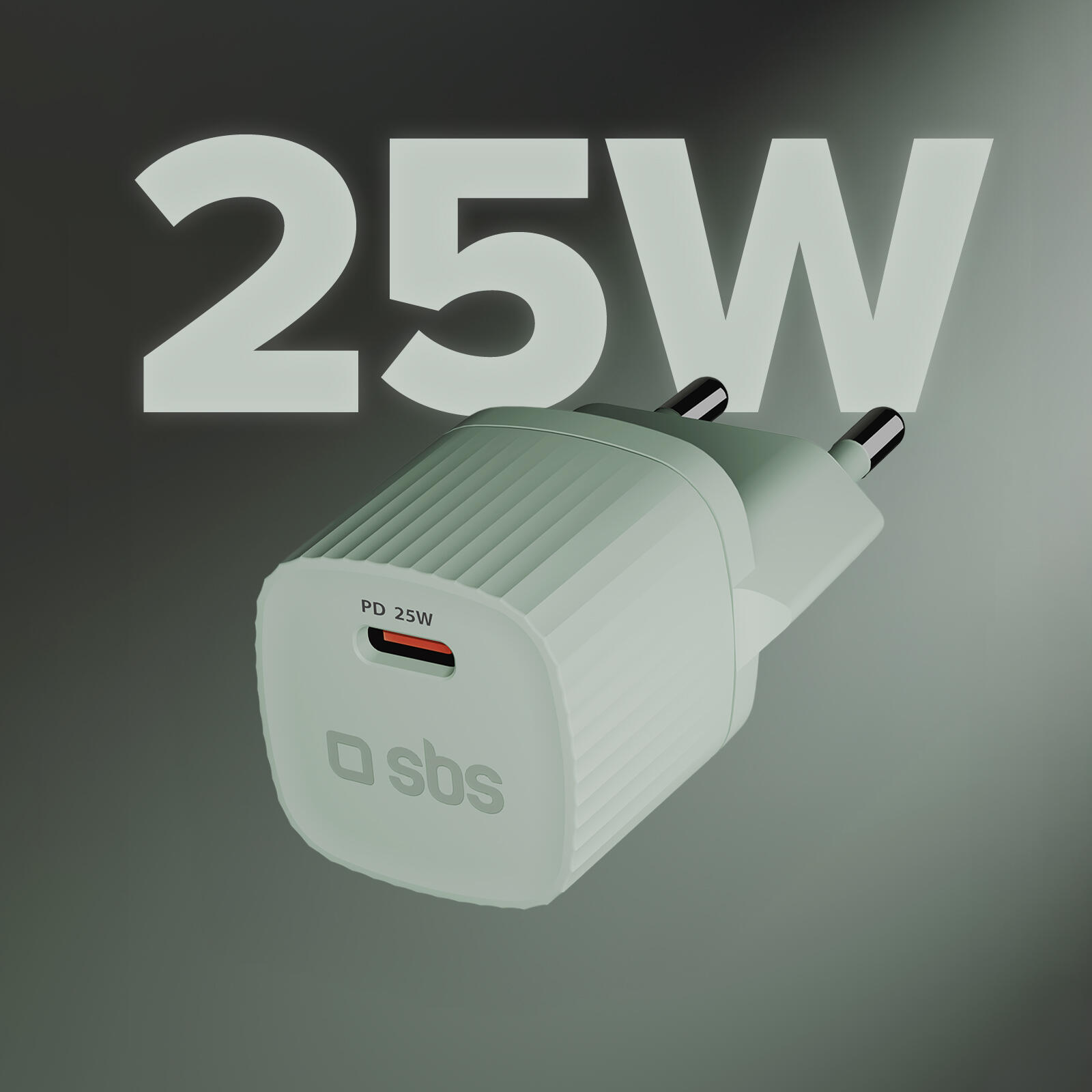 Caricatore USB-C ecologico, 25W, Power Delivery, Plastica riciclata GRS 2/7