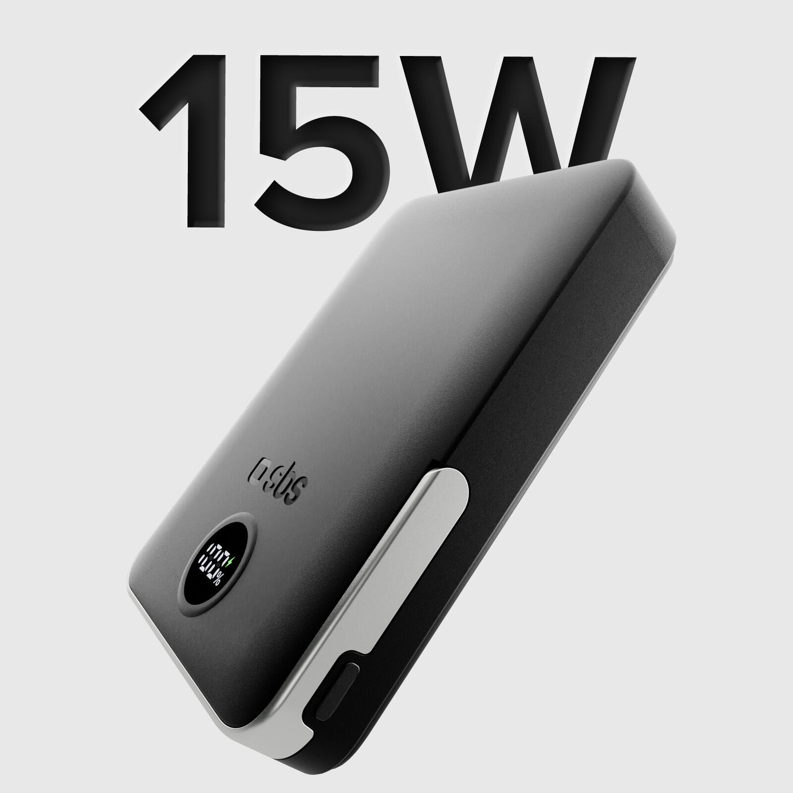 PowerBank 10000 mAh con stand integrato, compatibile con MagSafe 2/7