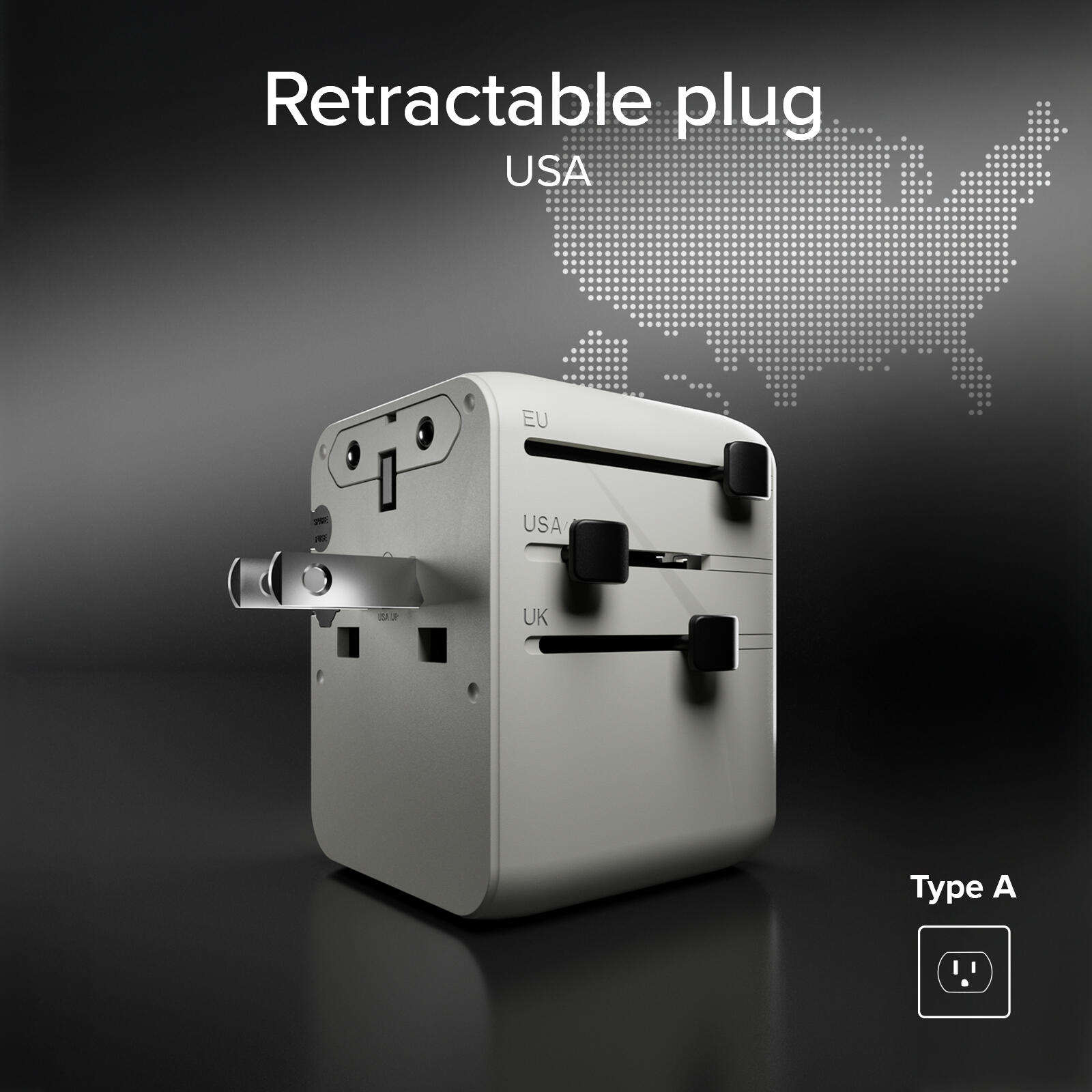 Caricatore universale da viaggio GaN per ricarica veloce - 5 Porte USB 5/7