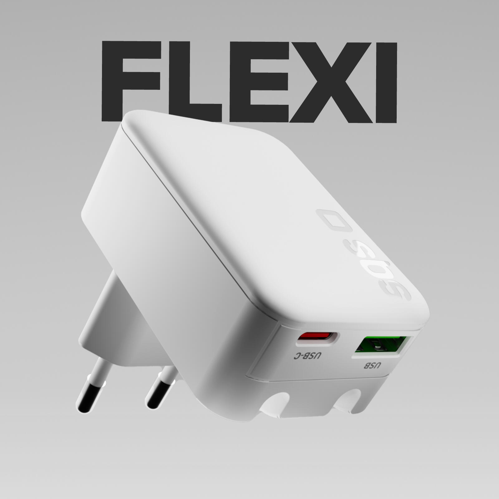 Caricatore 20W PD, spina pieghevole, porte USB-A e USB-C, design slim 4/7