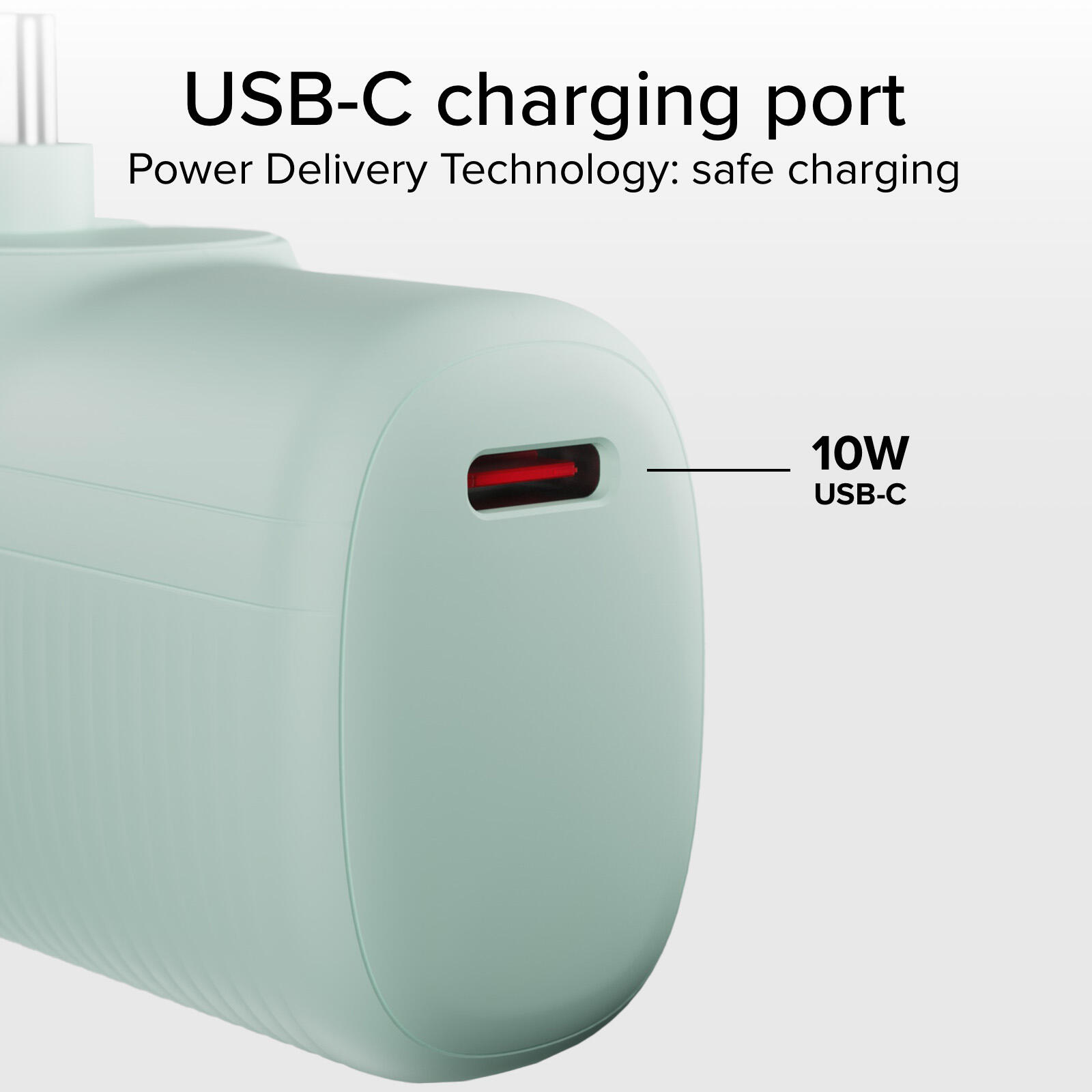 PowerBank 5000 mAh, con plastica riciclata GRS e connettore USB-C 5/7