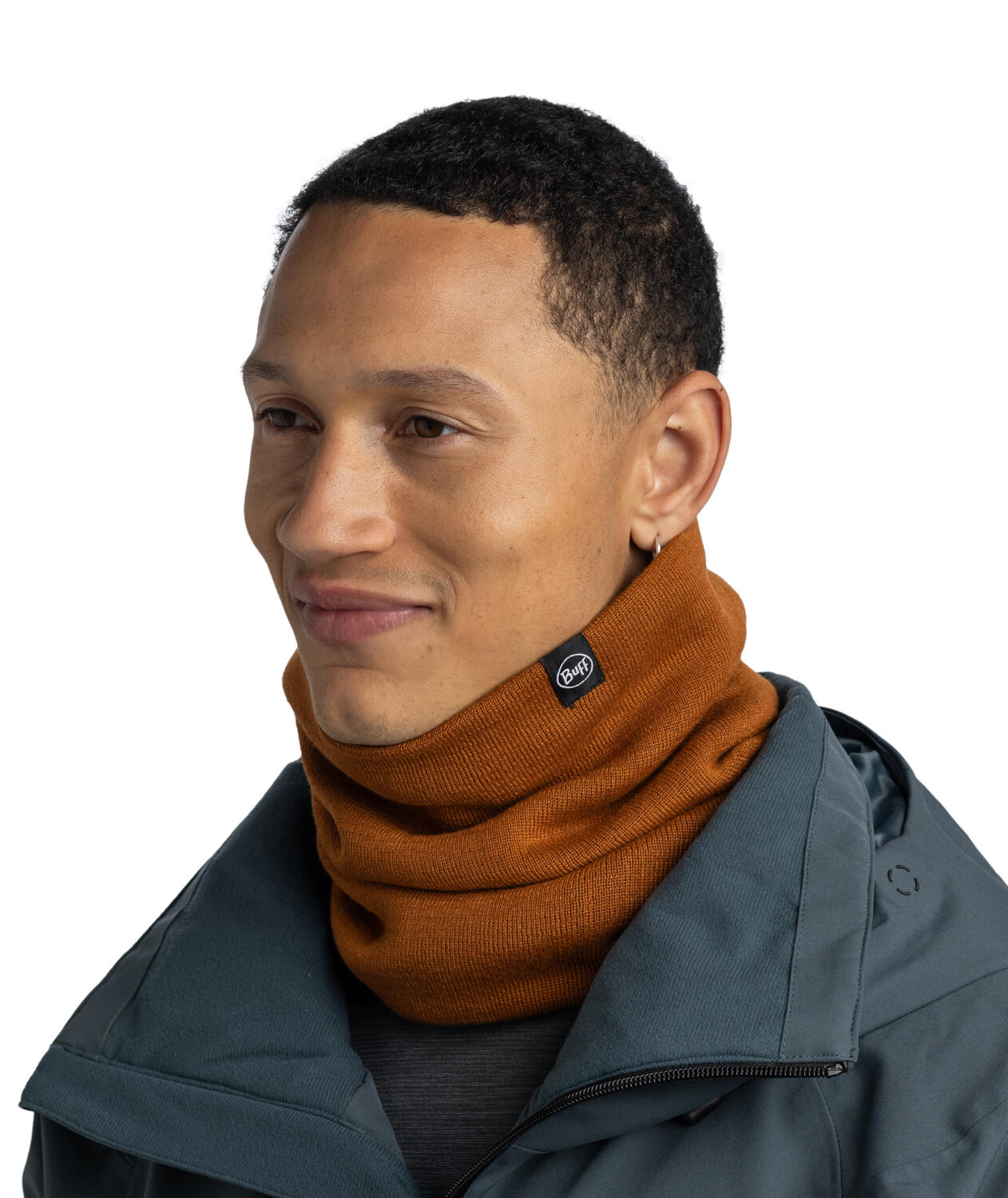 Cache-cou tricoté Unisex Buff Marron TAILLE UNIQUE 3/7