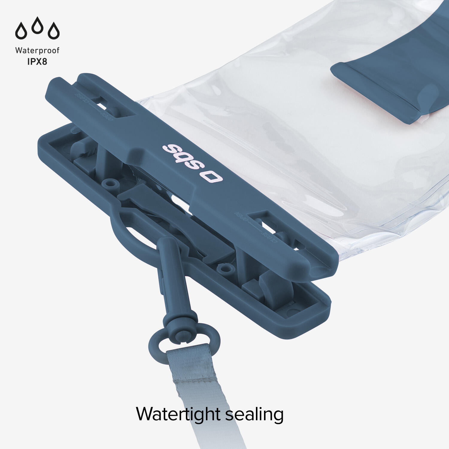 Custodia Impermeabile Universale per Smartphone - Compatibile con Face ID - Blu 3/4