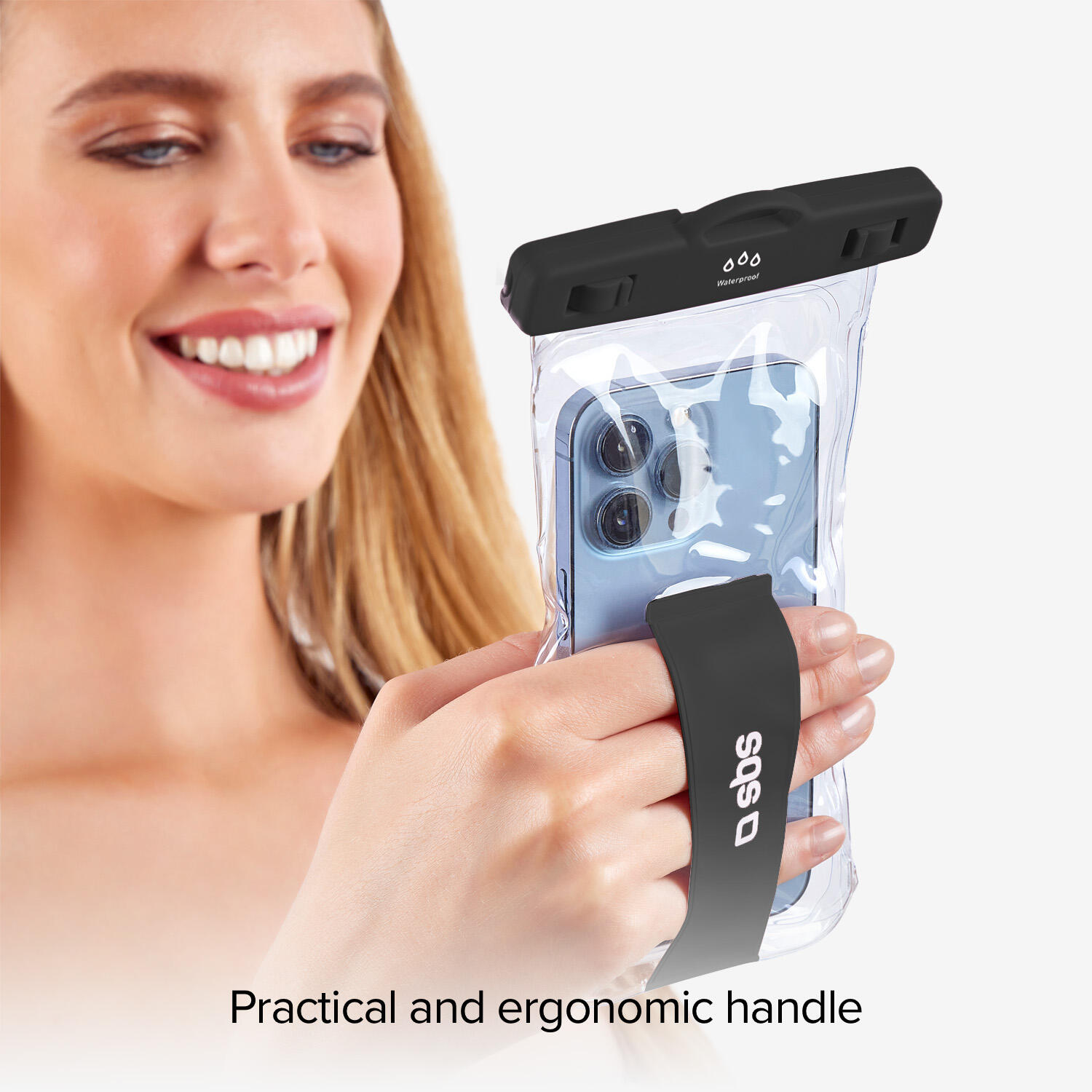 Custodia Impermeabile Universale per Smartphone - Compatibile con Face ID - Blu 4/4