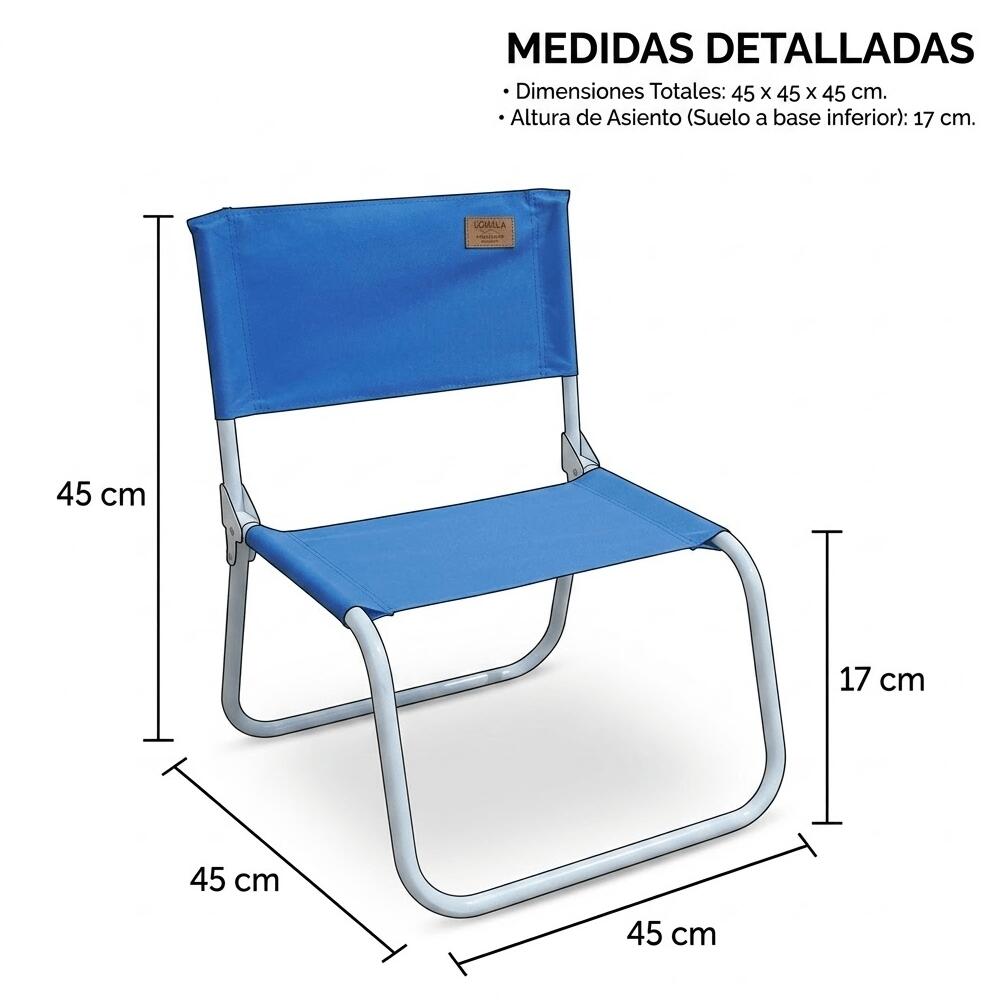 Devessport Chaise de Plage Basse Pliante Kohala 7/7