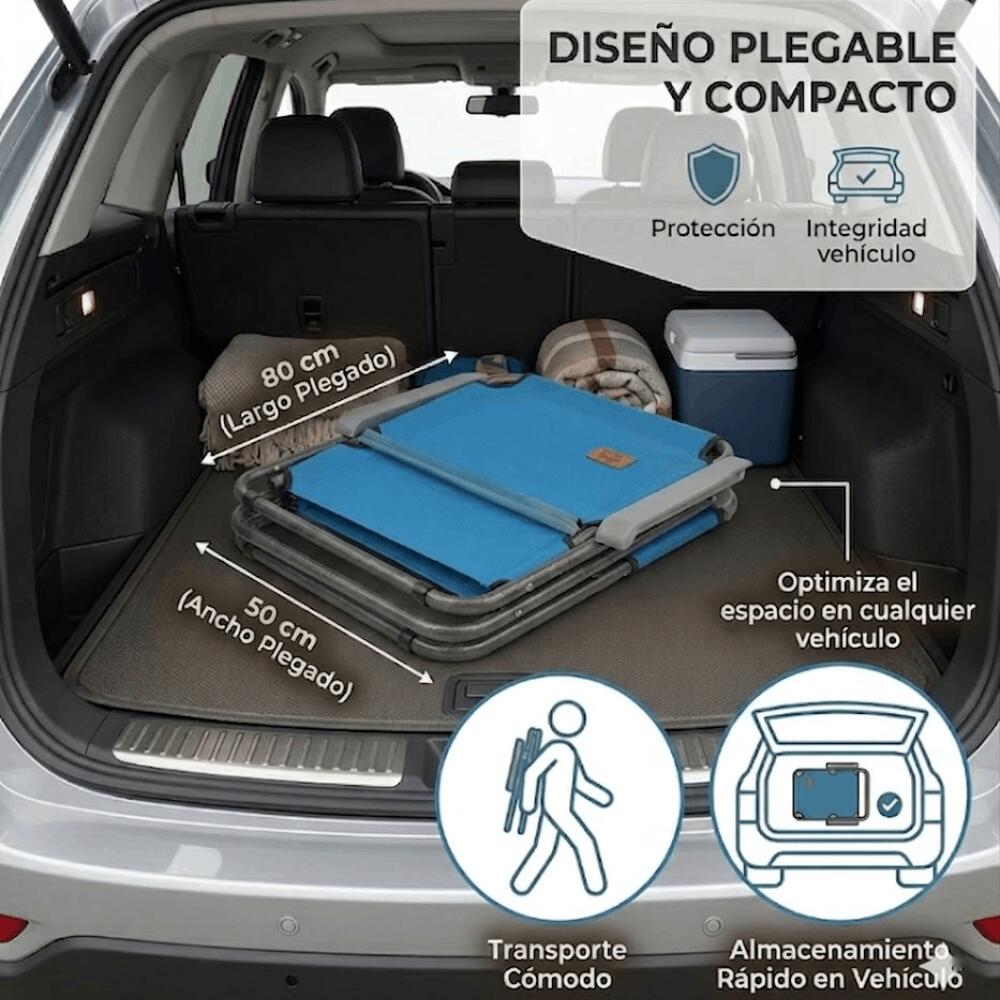 Devessport - Chaise de Camping Pliante Kohala - Structure en Acier 22mm 4/7