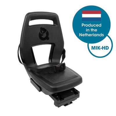 Qibbel junior 6+ achterzitje voor mik hd bagagedrager - zwart