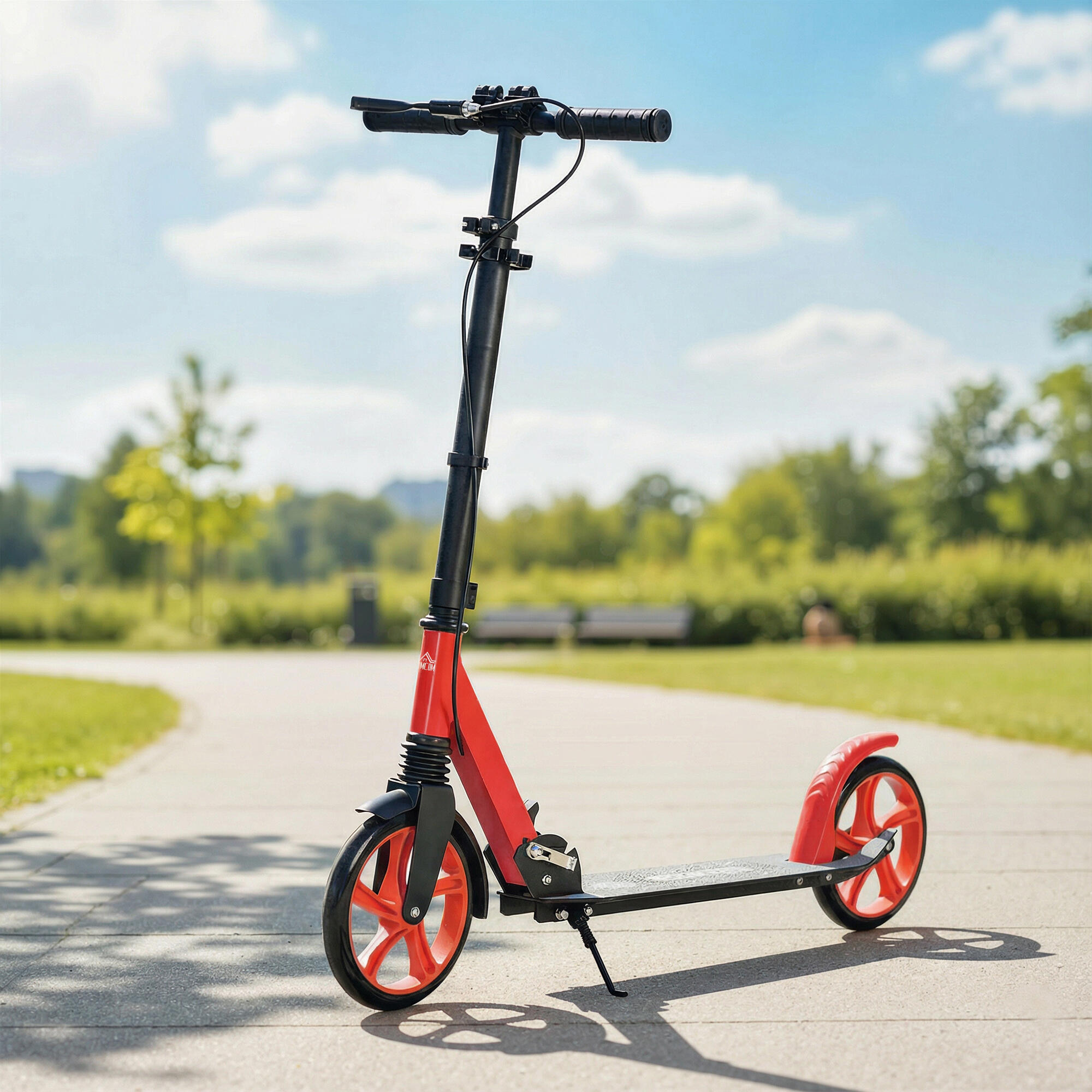 Patinete Dobrável HOMCOM Vermelho 2/5