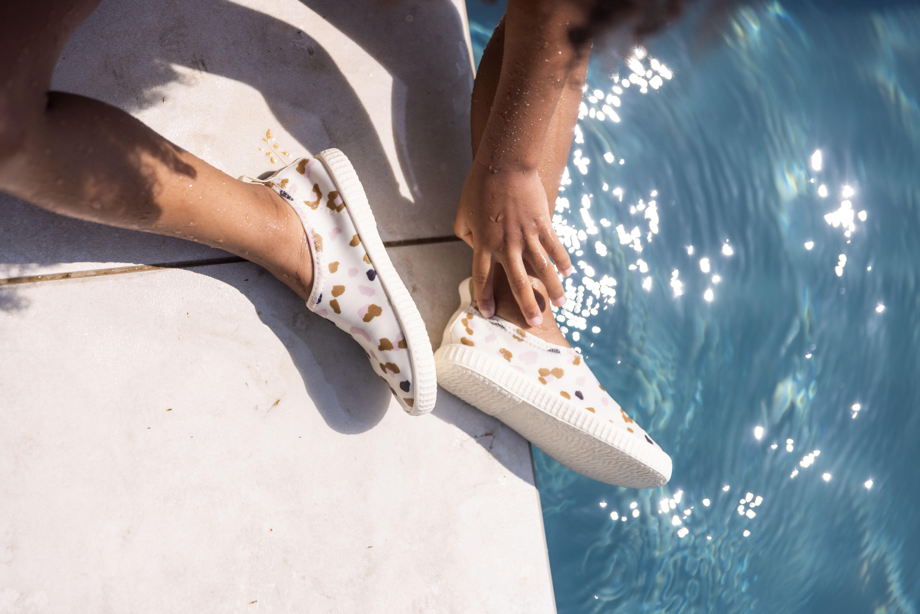 Swim Essentials Kinder Waterschoenen - Kaki - Leopard 2/5