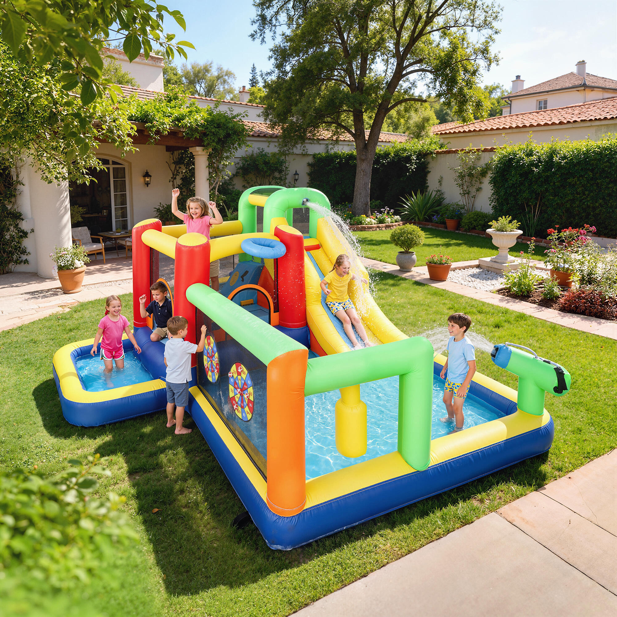 Castillo Hinchable Acuático AIYAPLAY 330x290x185 cm Multicolor 2/5