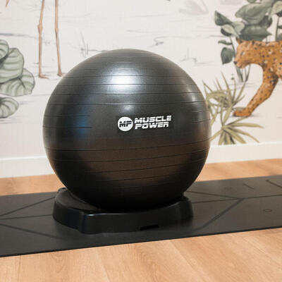 Muscle power mpok1204 gymnastiekbal anti-burst 55 cm zwart