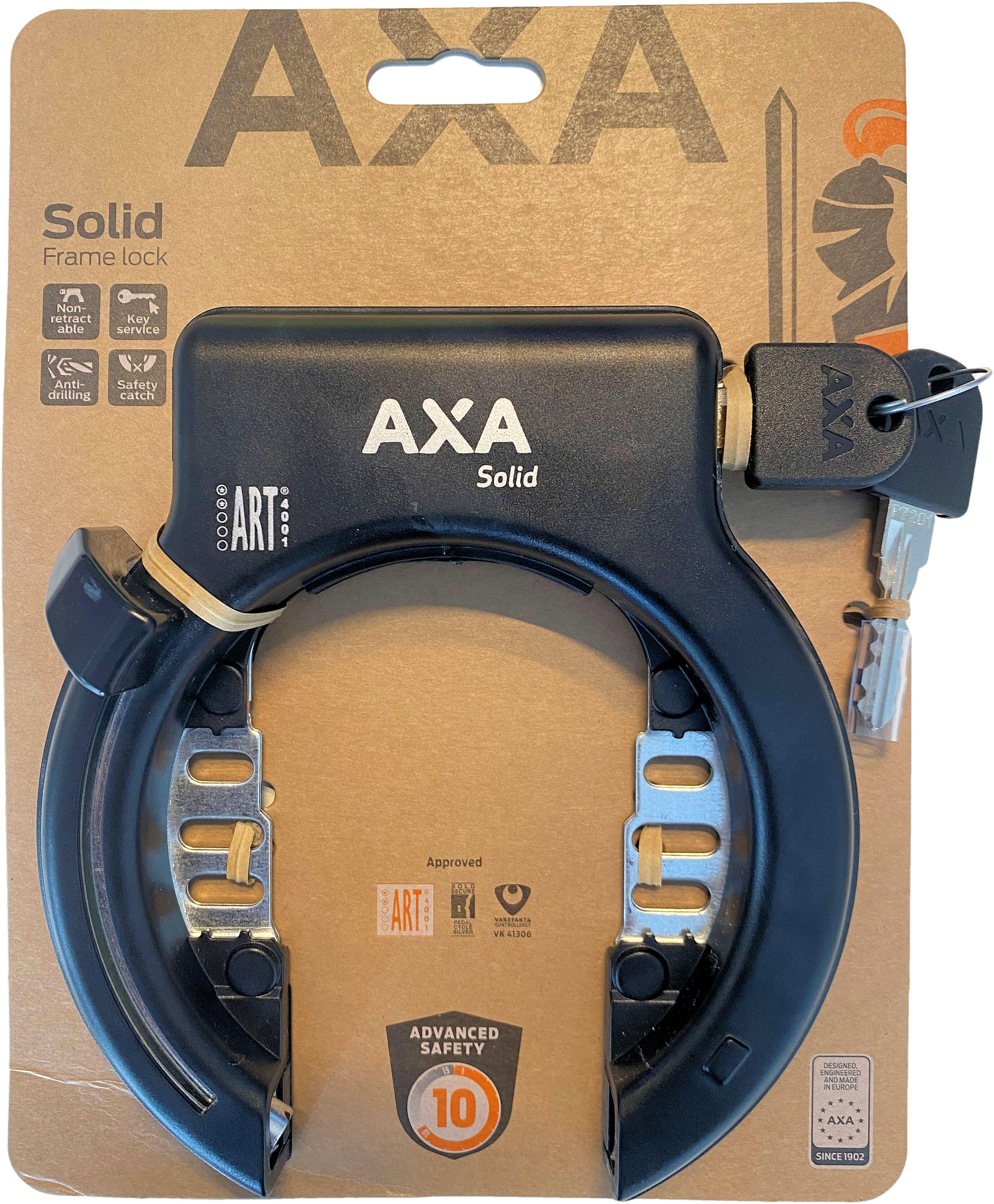 Antivol de vélo Axa Solid - Sécurité optimale en noir 2/2