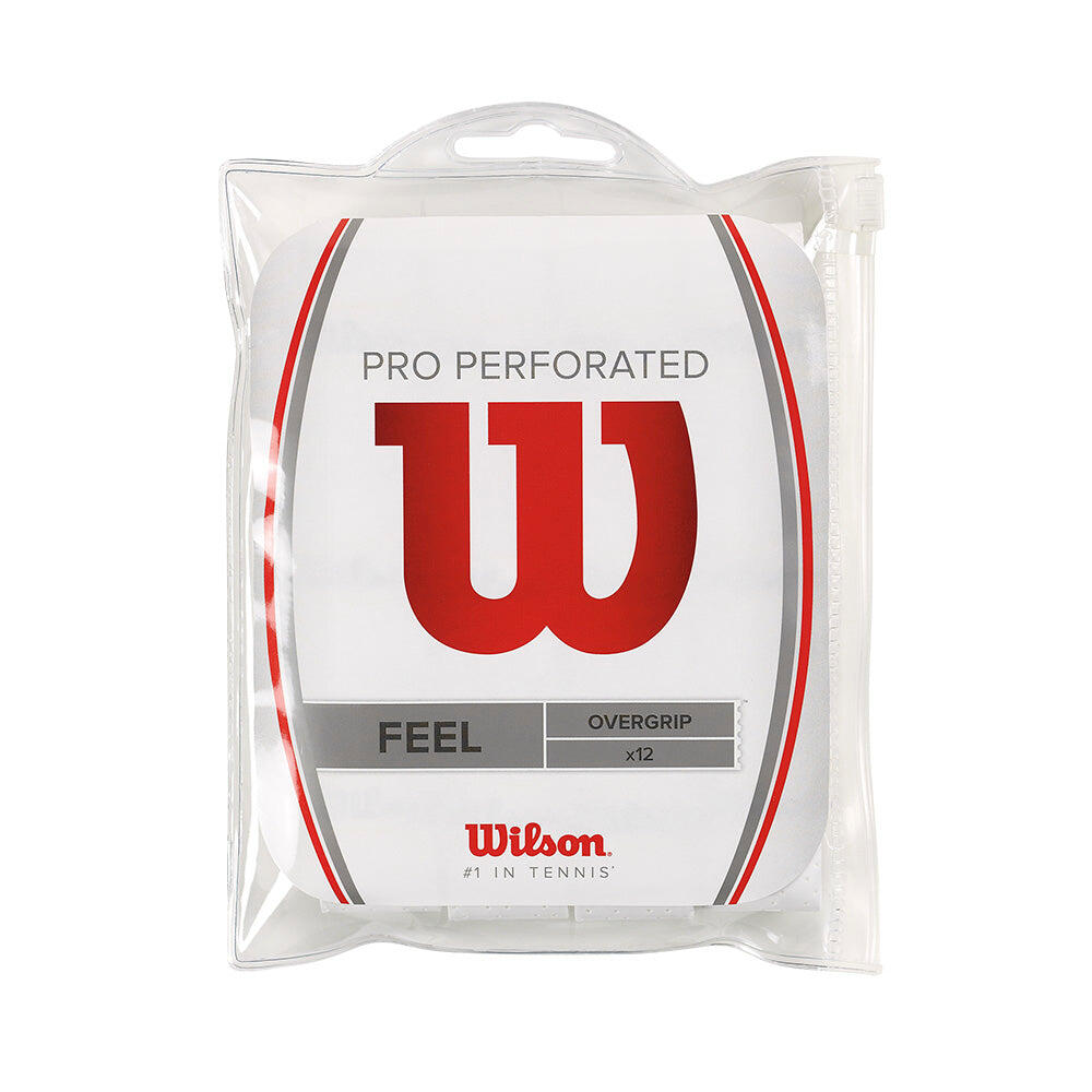 Lot de 12 surgrips de tennis Wilson Pro Perforated 2/7