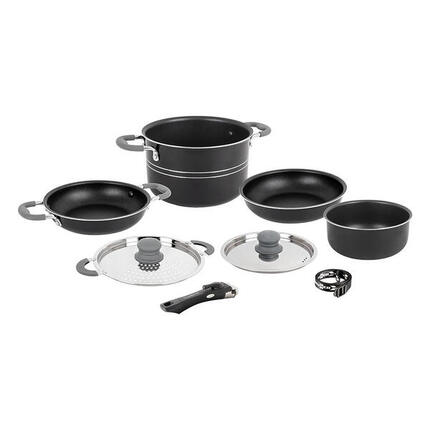Camping Koch Geschirr Set Flavor 7+1 20 cm Outdoor Küche Topf Pfanne Alu