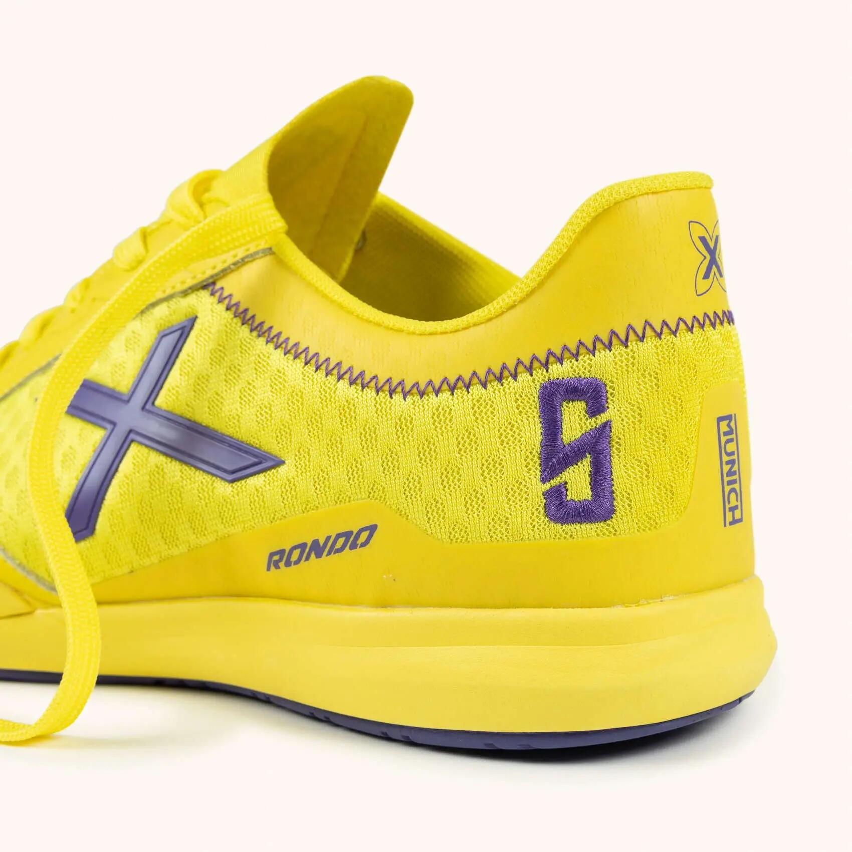 MUNICH RONDO 24 Sneakers Calcio a 5 Professionali Giallo e Lilla 2/5