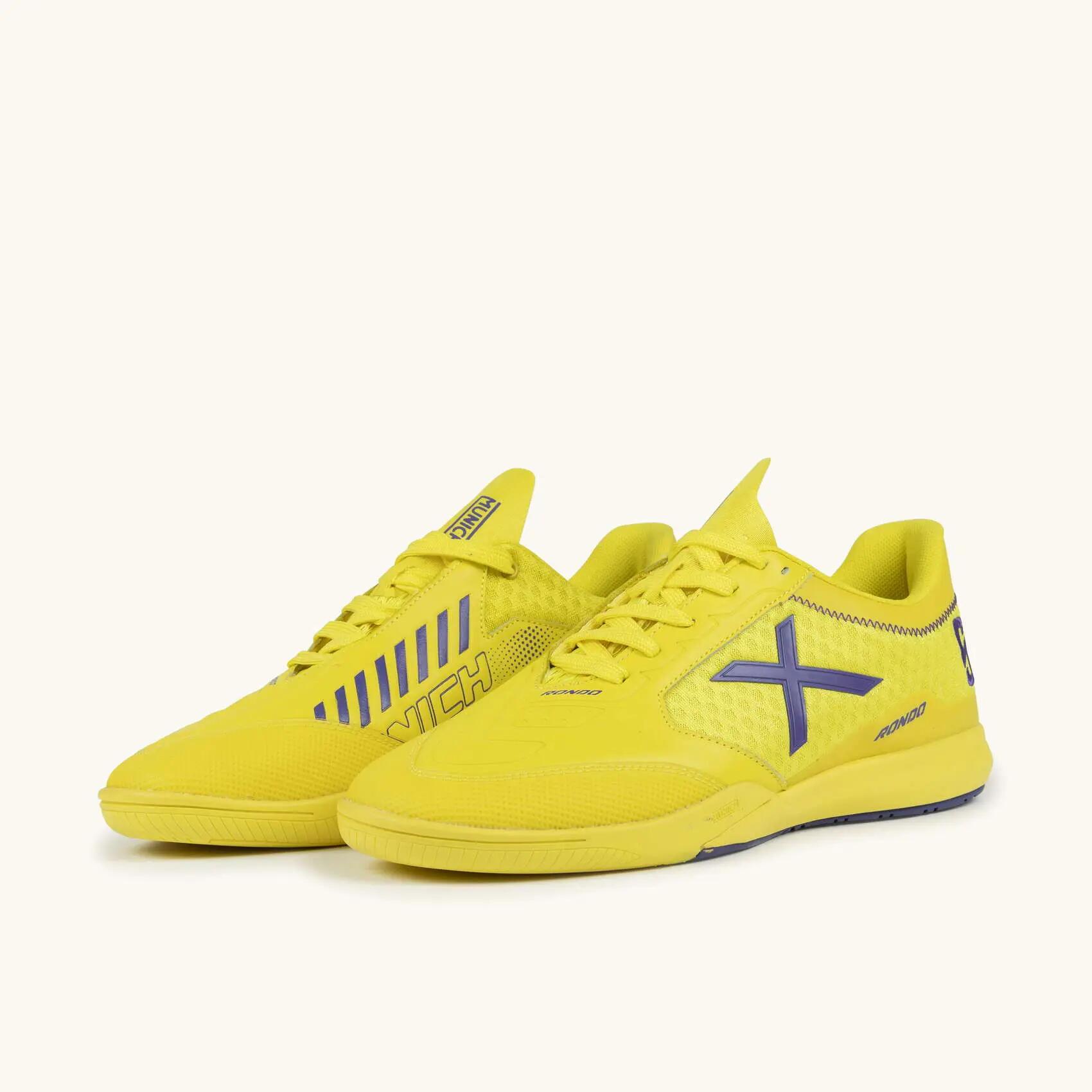 MUNICH RONDO 24 Sneakers Calcio a 5 Professionali Giallo e Lilla 5/5