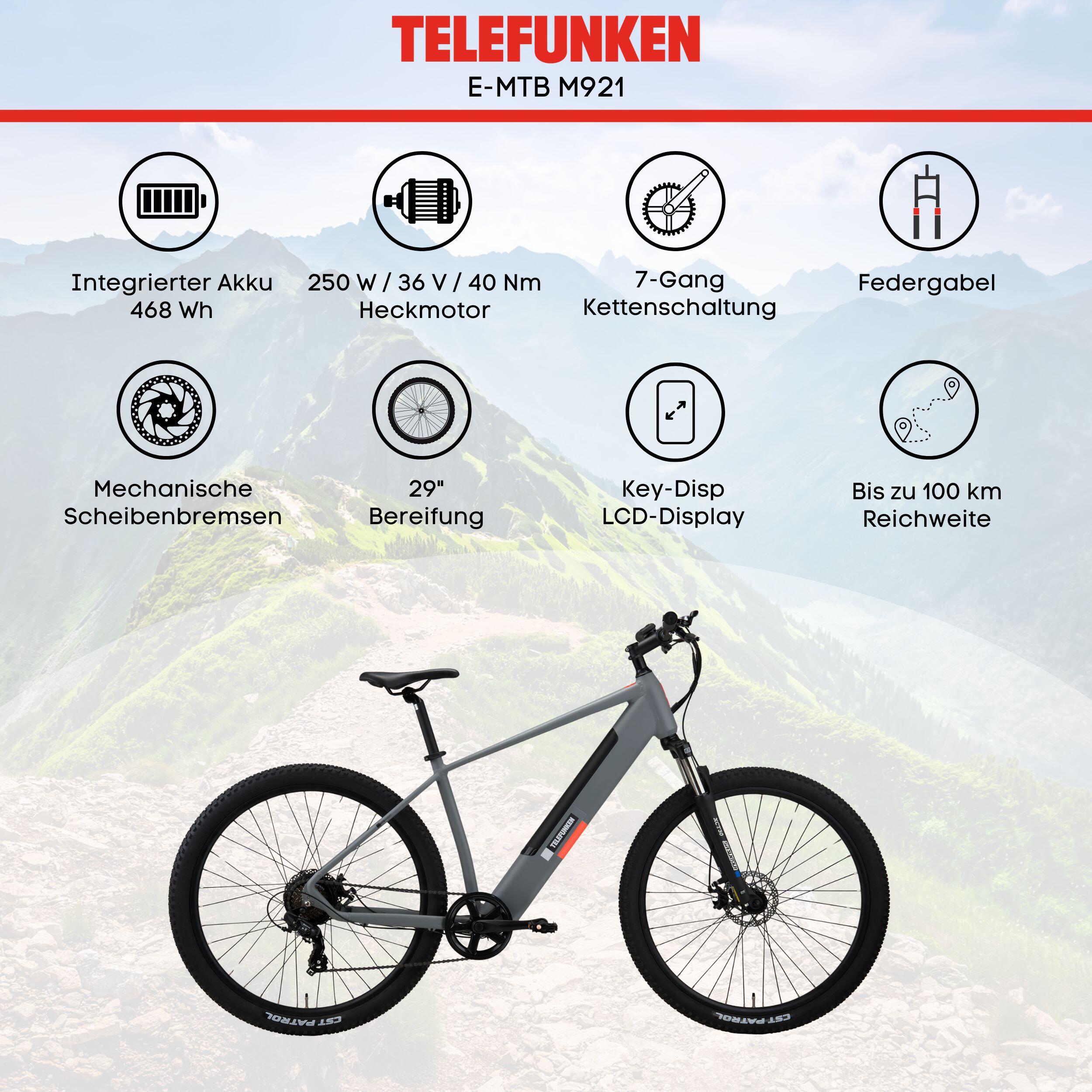 E-Bike M921 29 Zoll 7-Gang Pedelec Mountainbike E-MTB Elektrofahrrad Hardtail 5/7