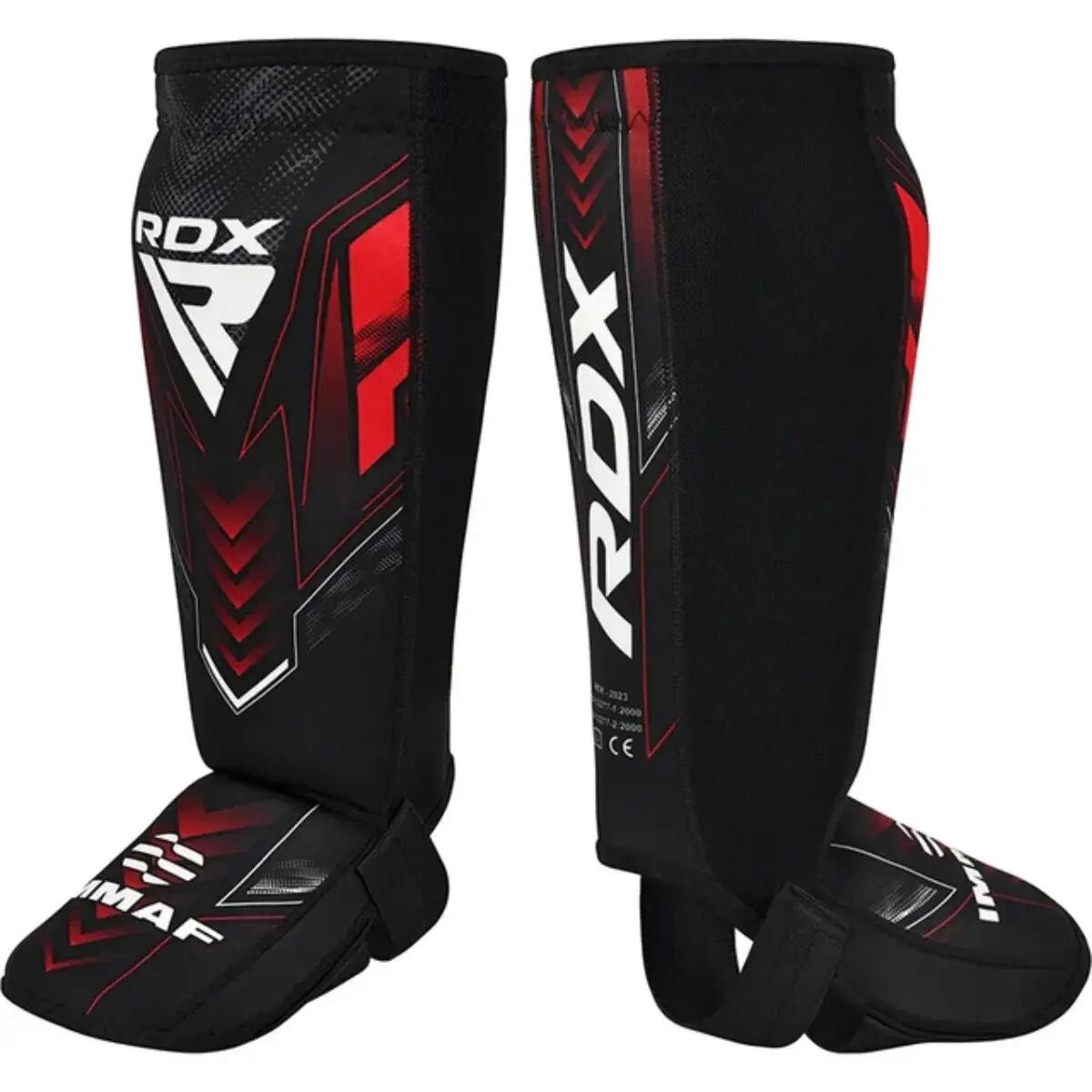 Schienbein-Schoner Neopren RDX IMMAF – Rot/Schwarz – L 7/7