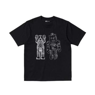 T-shirt kaws x warhol ut graphic black