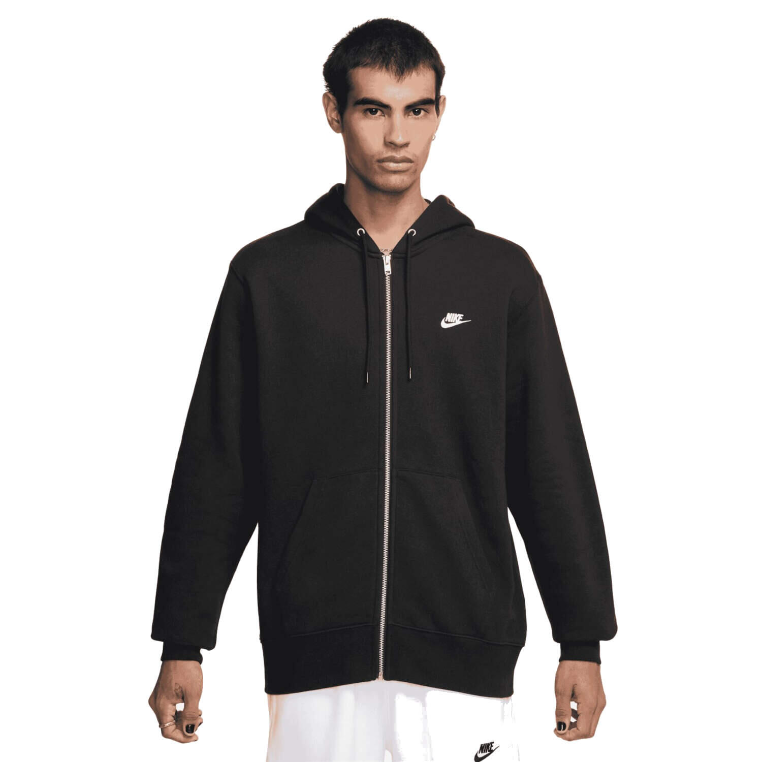 Felpa con cappuccio full zip uomo ( fleece) nike nero 3/5