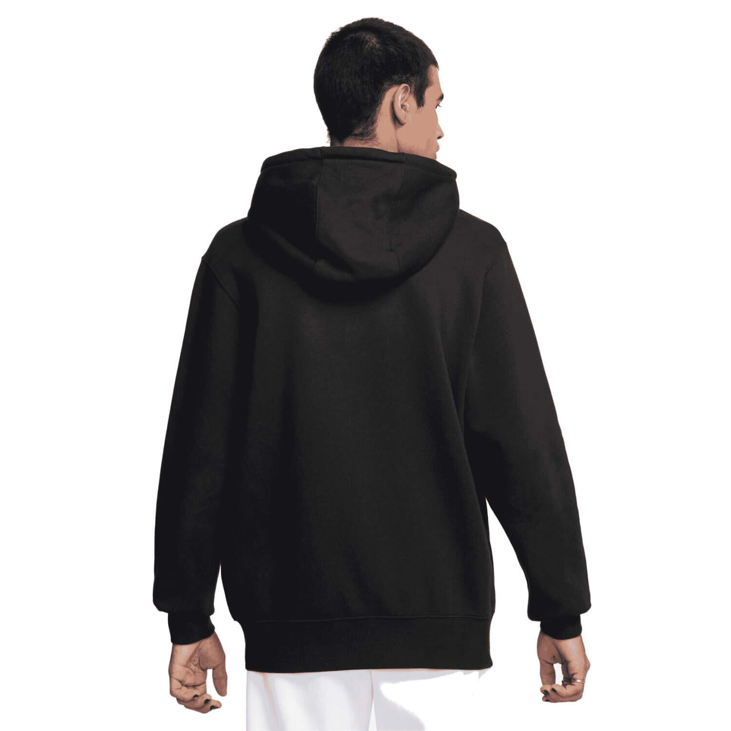 Felpa con cappuccio full zip uomo ( fleece) nike nero 4/5