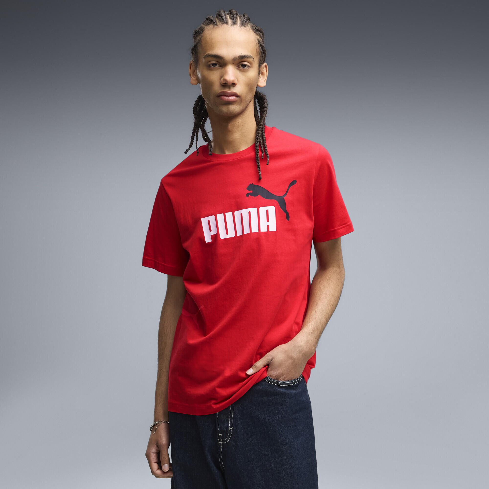 T-shirt à logo N° 1 bicolore Essentials Homme PUMA 2/5