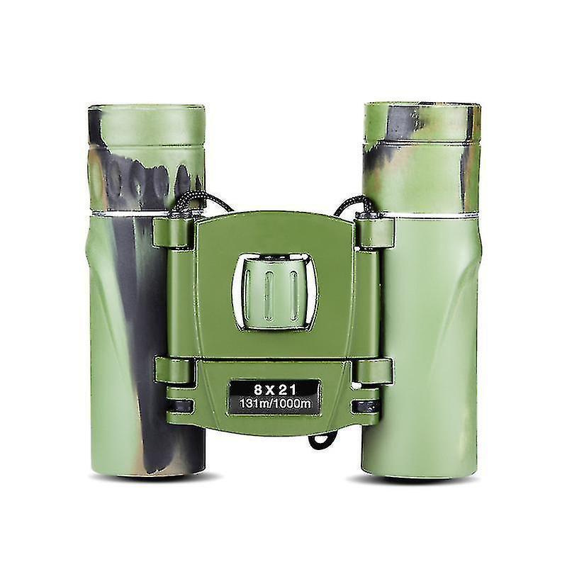 8x21 Compact Lightweight Travel Binoculars - Green