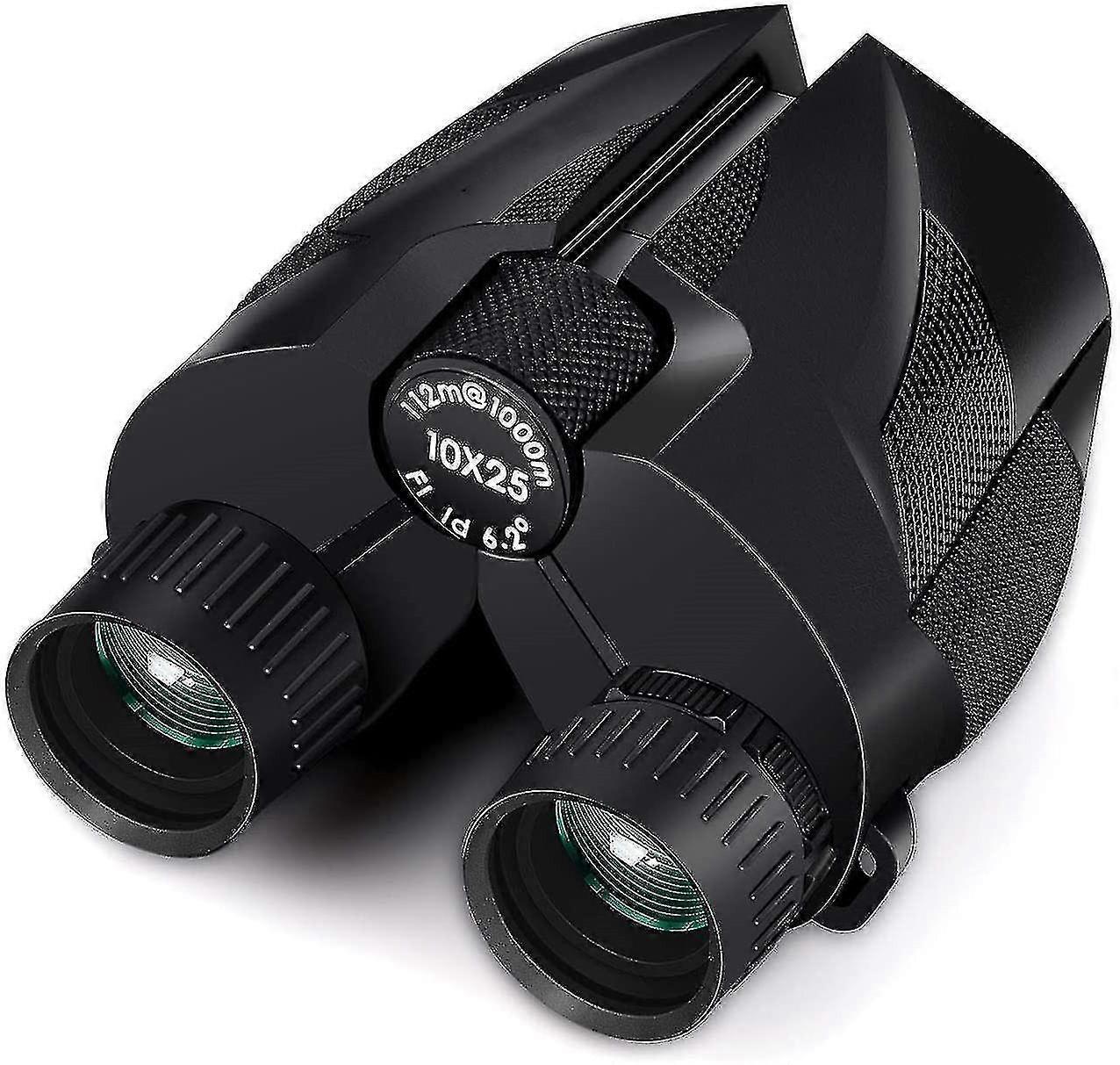 10x25 Compact Lightweight Binoculars with Strap for Travel