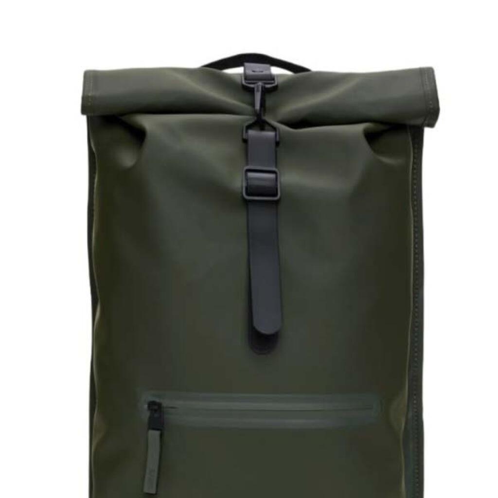 Rains Modello Rolltop Rucksack W3 Colore Verde 3/5