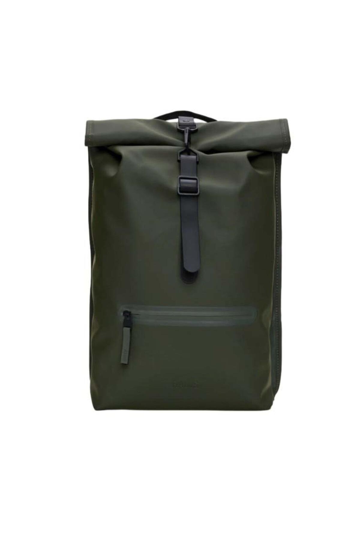 Rains Modello Rolltop Rucksack W3 Colore Verde 5/5