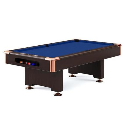Billardtisch Club Pro III Dekor Nussbaum Marine-Blue Simonis 860 7 ft