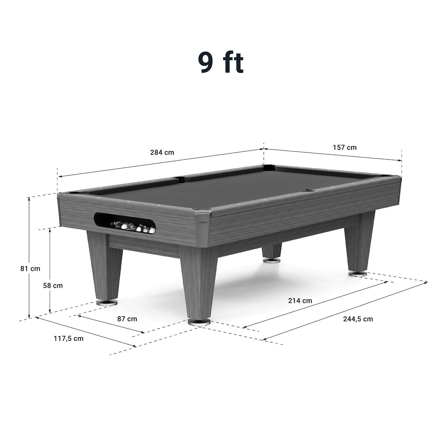 Billardtisch Nero EuroSpeed Grün 9 ft (Spielfeld 254x127 cm) Billard 2/3