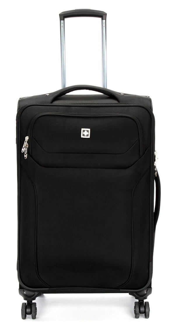 Swiss Suitcase TSA Lock 8-Wheel Travel Luggage Black