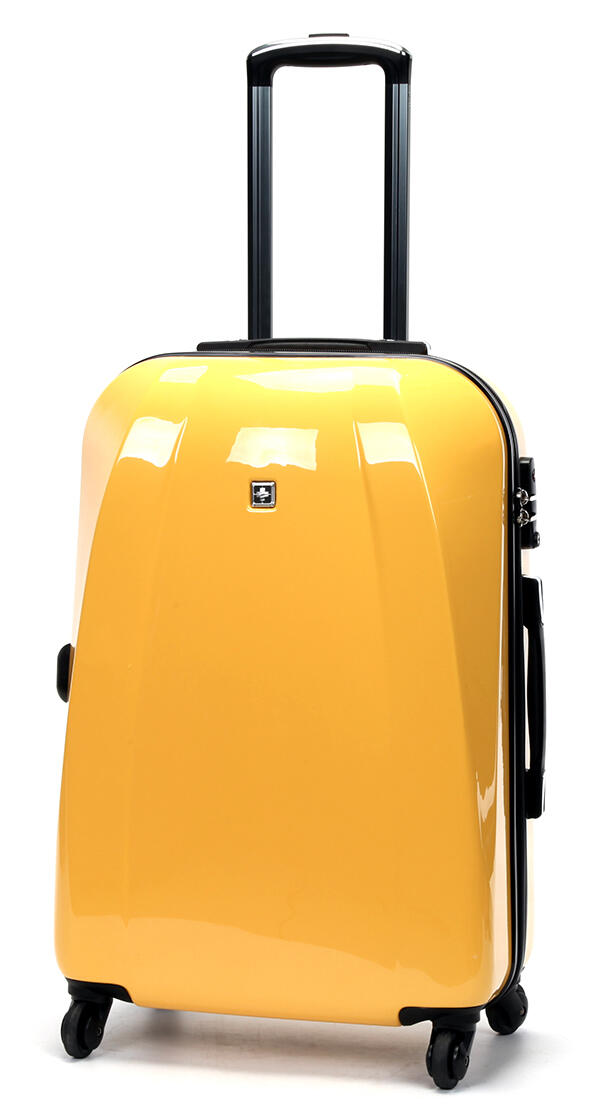 Swiss Suitcase TSA Lock 8-Wheel Travel Luggage Yellow