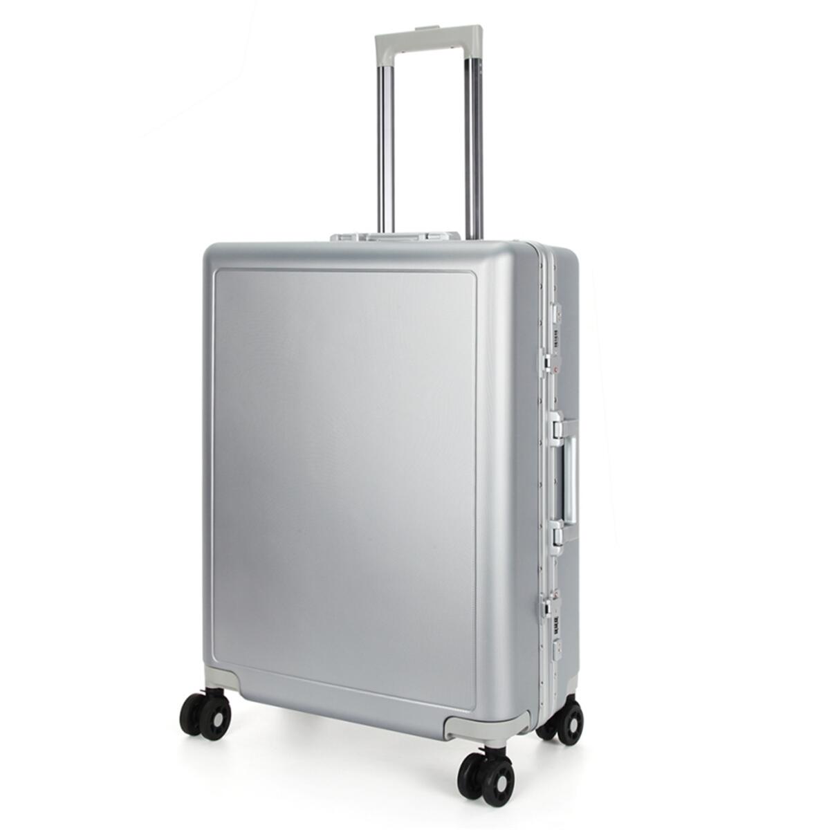 Swiss Aluminium Suitcase Travel Luggage Silver