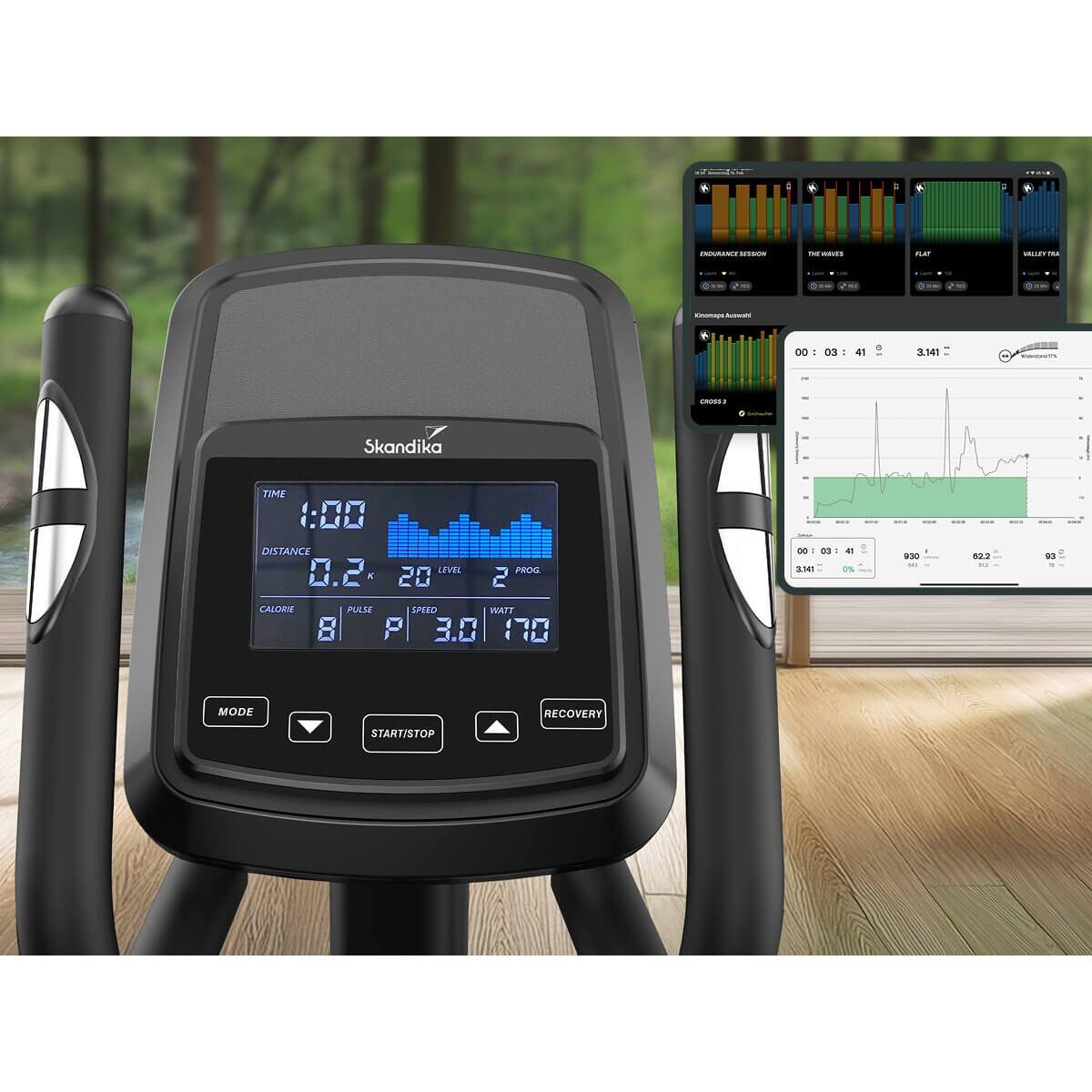 Ellittica per uso domestico Fint P8-R - Cyclette silenziosa - 22 programmi 4/7
