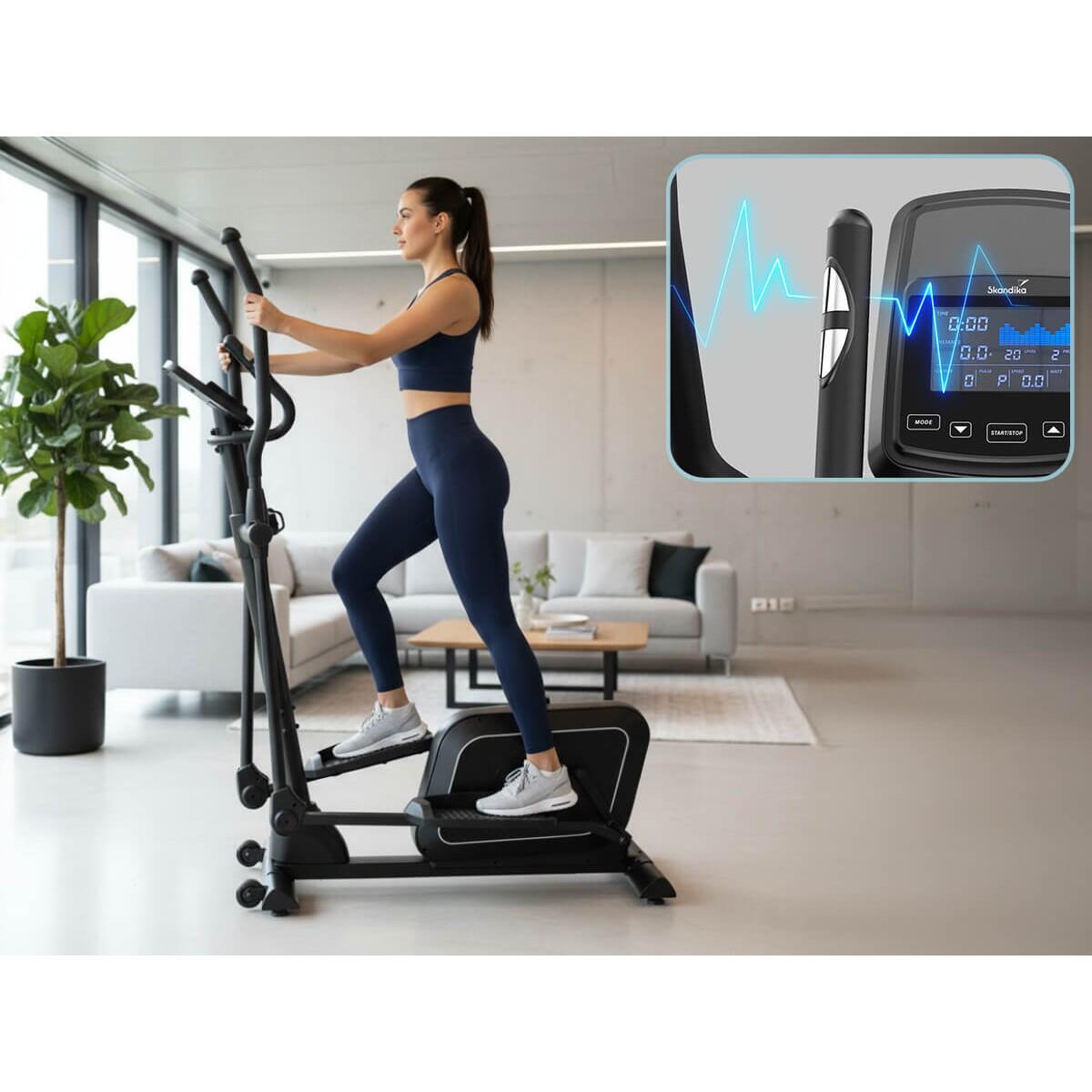 Ellittica per uso domestico Fint P8-R - Cyclette silenziosa - 22 programmi 6/7