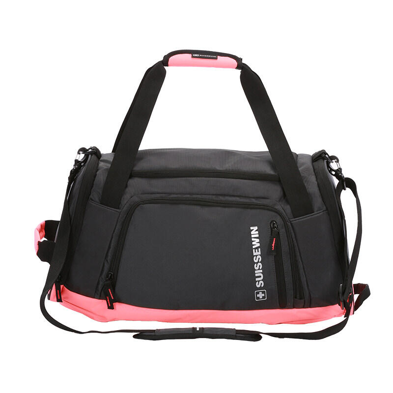 Swiss Waterproof Duffel Weekender Gym Travel Bag Grey/Orange