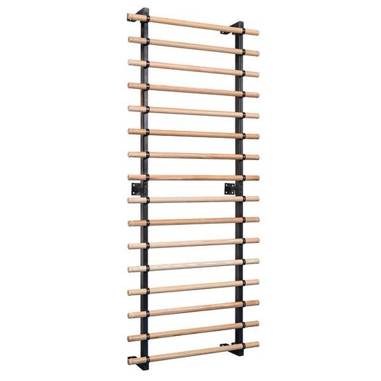 Sprossenwand XS 16 Sprossen Turnen Unisex Holz-Natur, Schwarz
