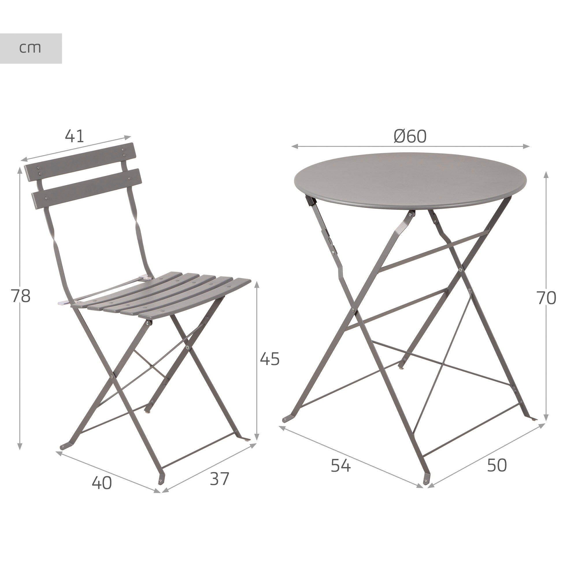 Aktive Conjunto de móveis para terraço 60x70 cm preto 4/7