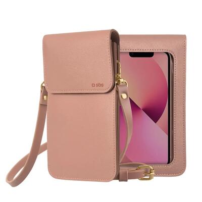 Borsetta con tracolla finestra touch e tasca per smartphone fino a 67”