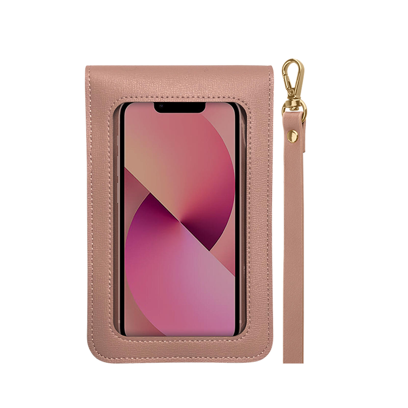 Borsetta con tracolla, finestra touch e tasca anteriore, smartphone fino a 6,7” 3/4