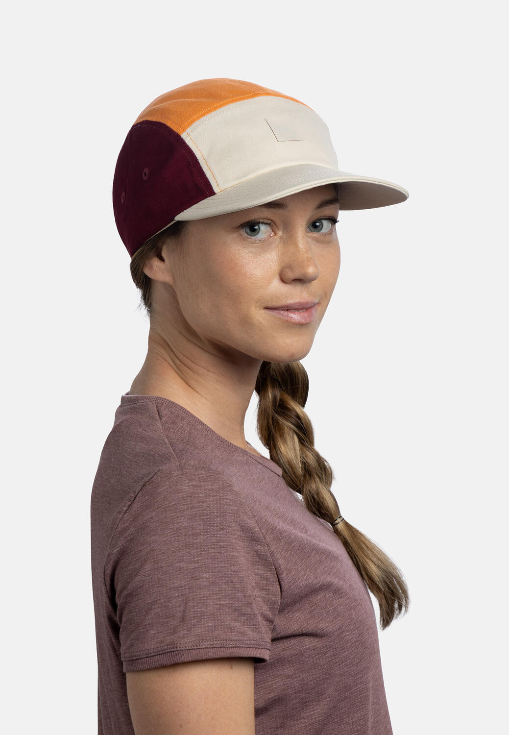 Gorra 5 Panel Venture Cap Unisex Buff Blanco 5/7