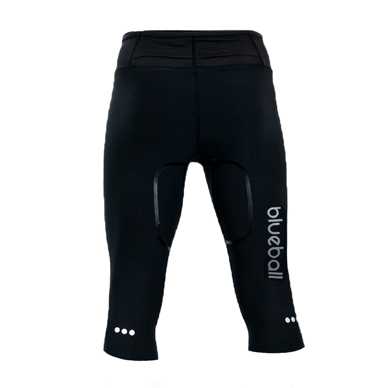 PANTALON DE COMPRESSION 3/4 RUNNING POUR HOMME BlueBall EN NOIR. 3/5