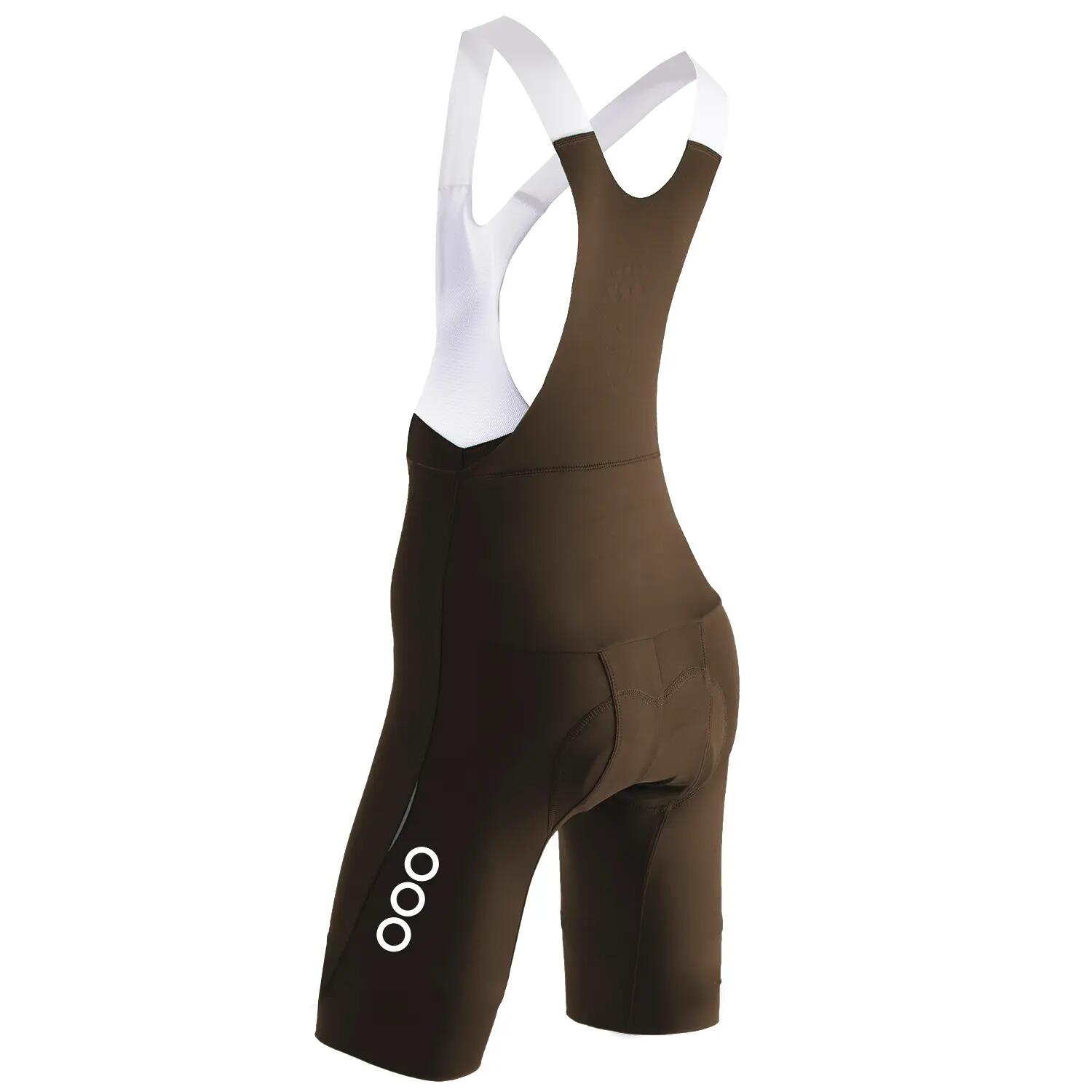 Cuissard racing cyclisme à bretelles femme PROMegève - Marron 2/2