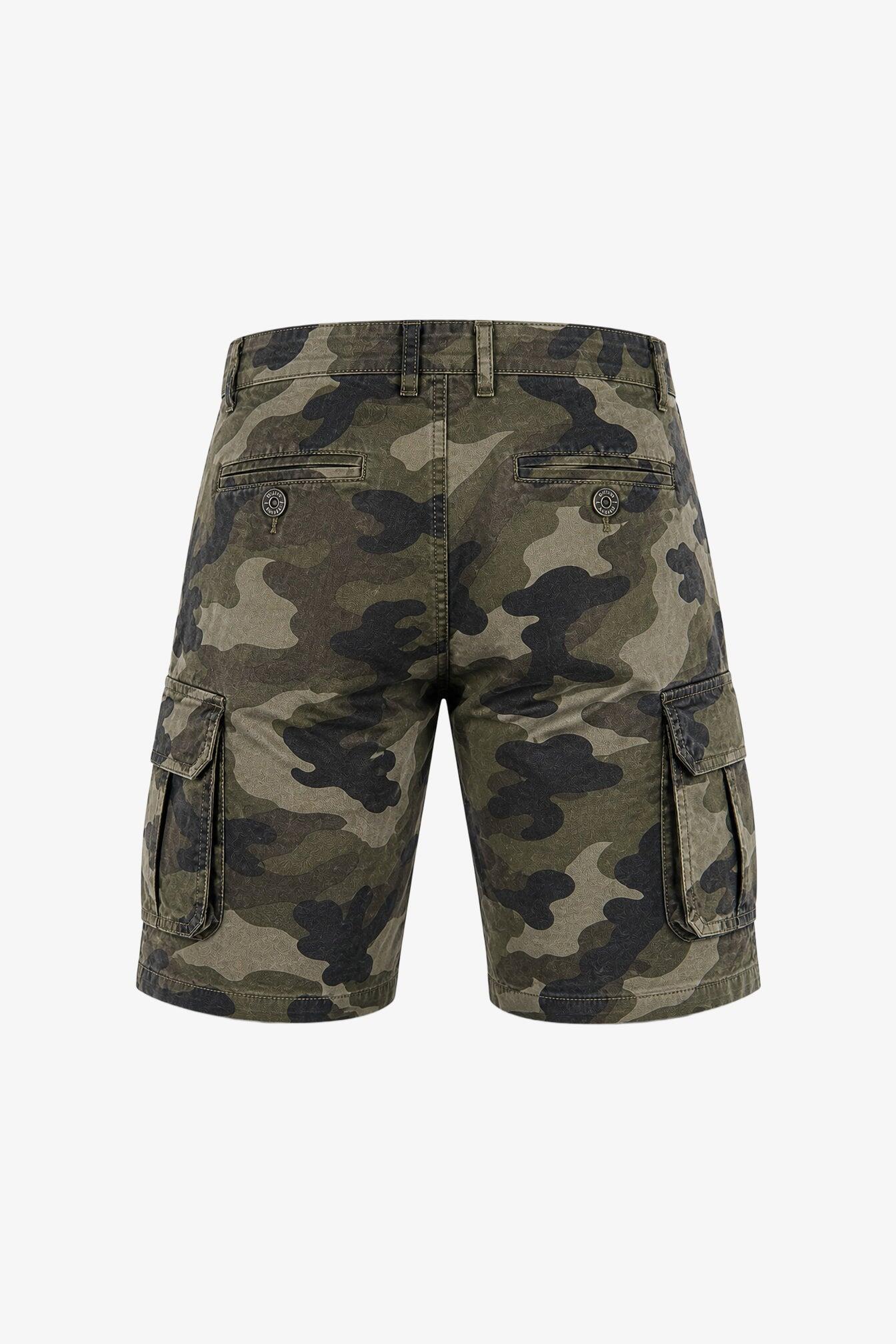 Bermuda Esercito camouflage cargo in cotone uomo 2/4