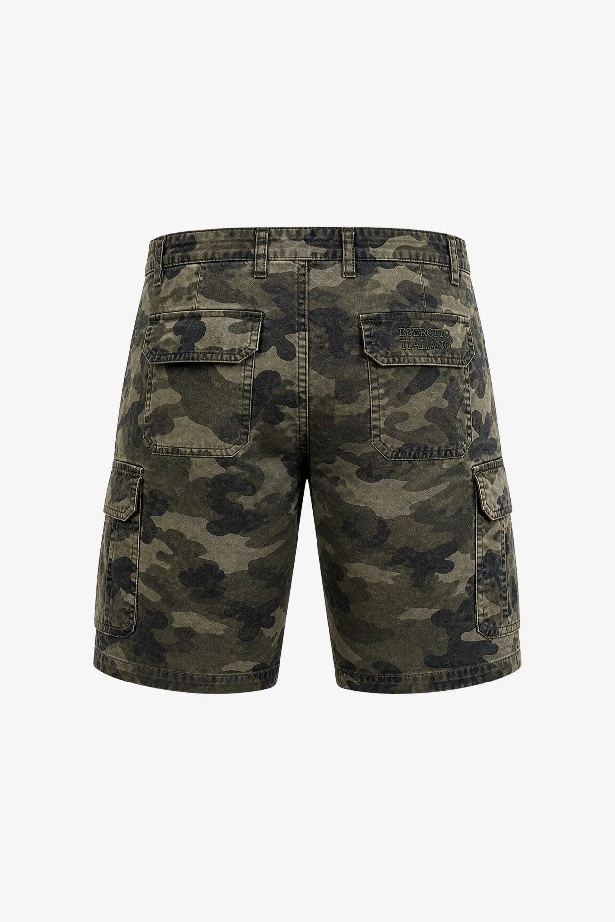 Bermuda Aviazione Esercito camouflage cargo in cotone uomo 2/4