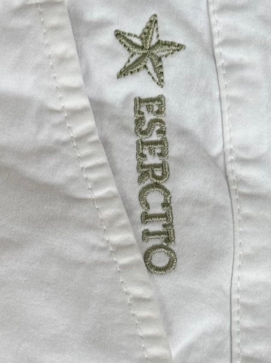 Bermuda Esercito bianco in cotone uomo 3/3