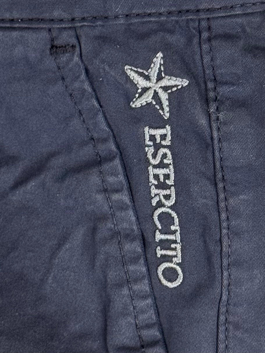 Bermuda Esercito blu in cotone uomo 3/3