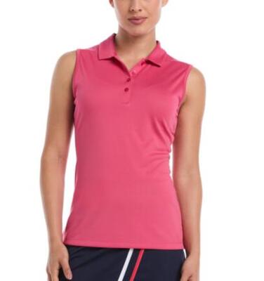 Callaway ladies tournament polo, mouwloos poloshirt voor dames, roze